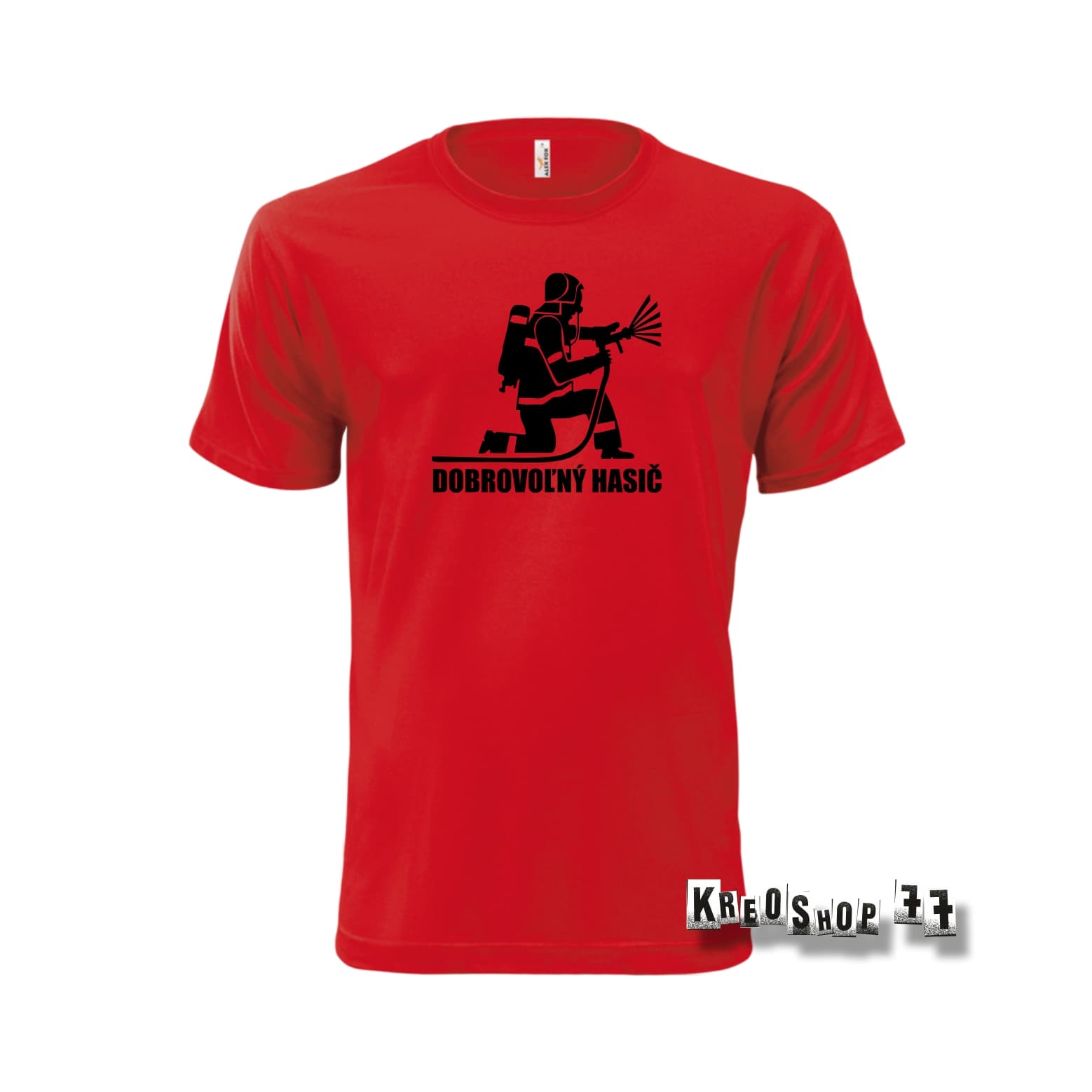 Požiarnické tričko - Dobrovoľný hasič B02 - Červené