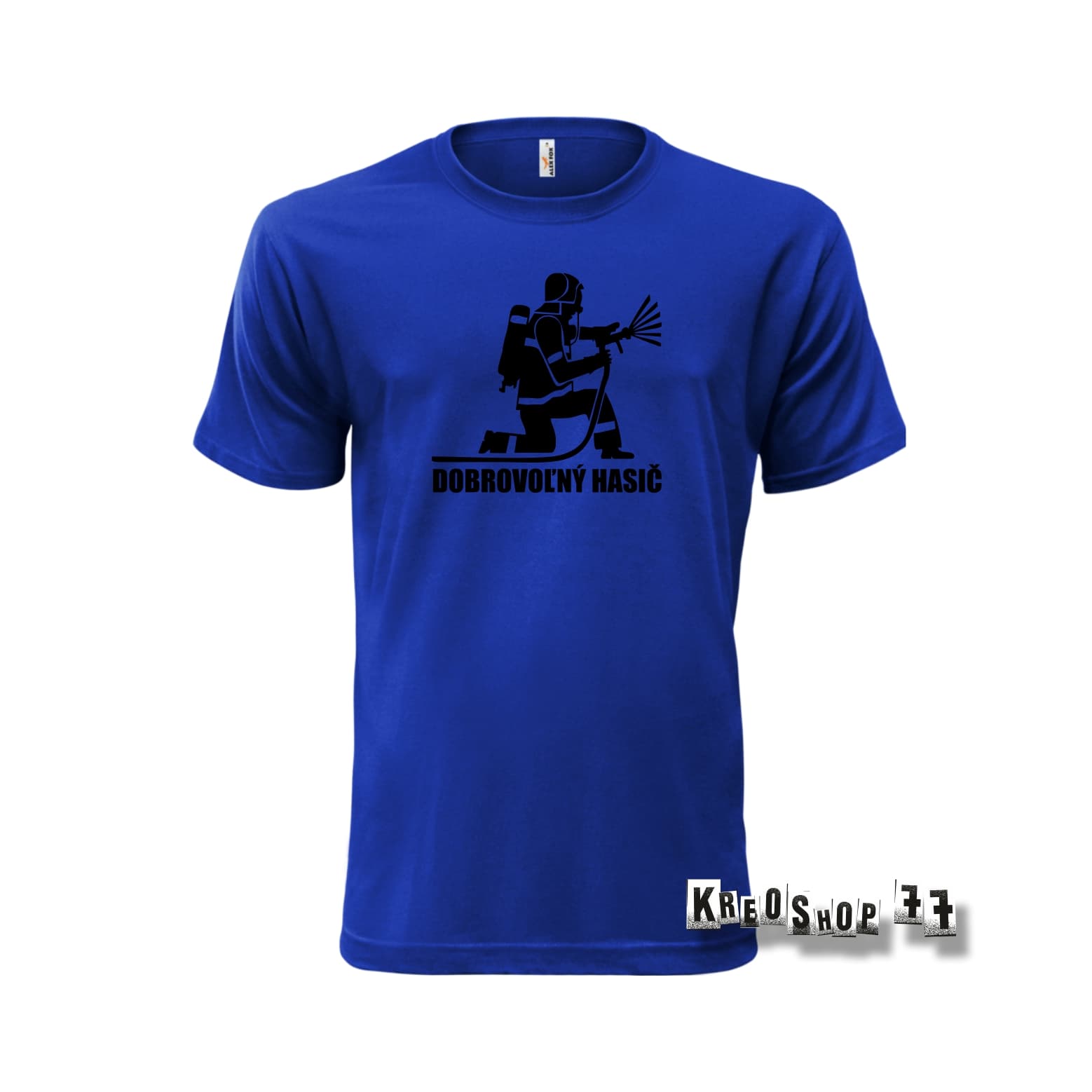 Požiarnické tričko - Dobrovoľný hasič B02 - Modré
