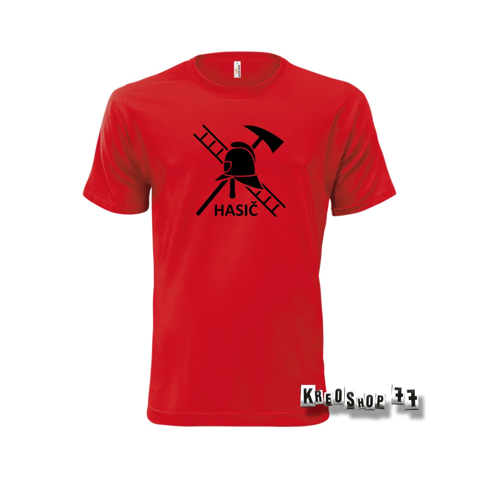 Požiarnické tričko - Hasič B01 - Červené