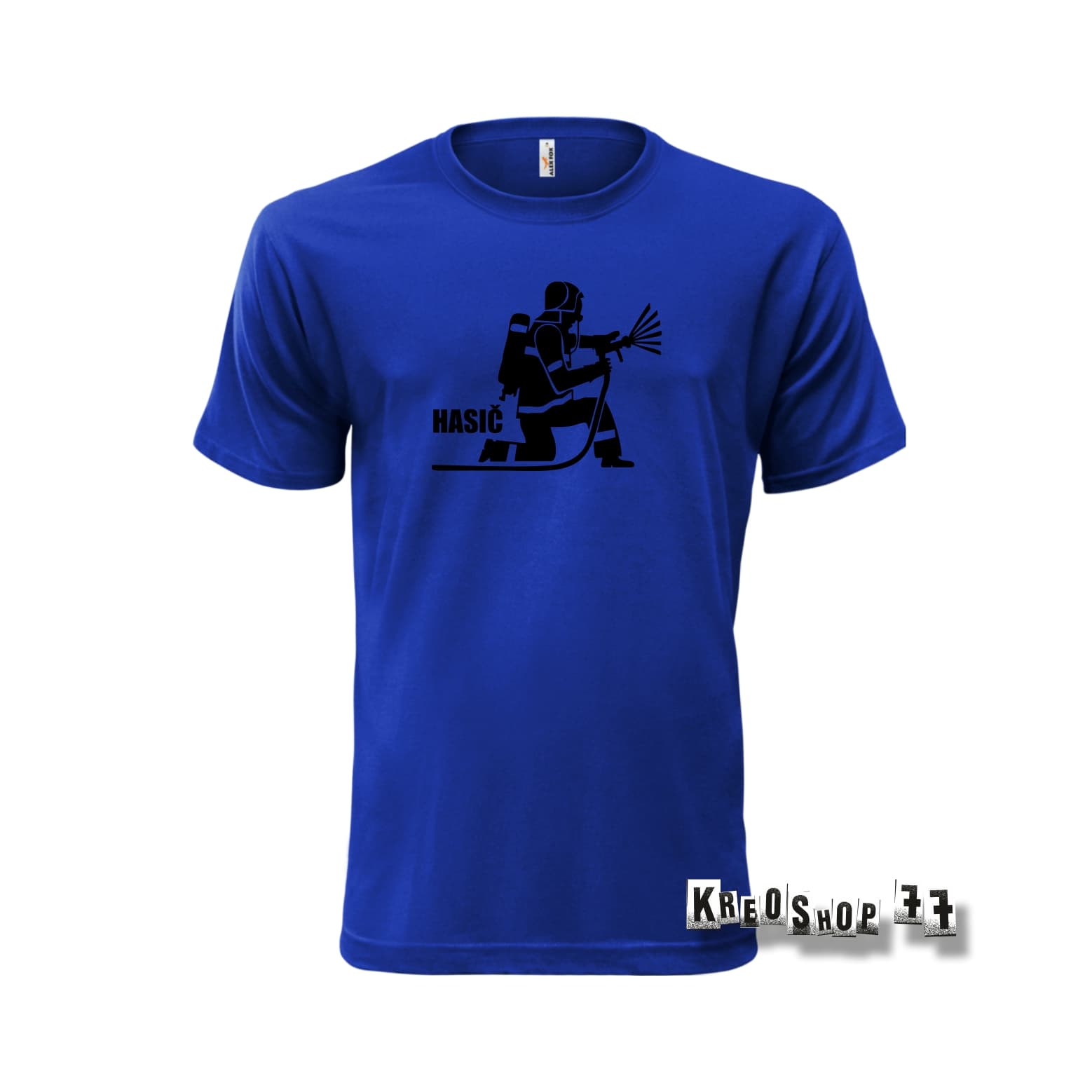 Požiarnické tričko - Hasič B02 - Modré