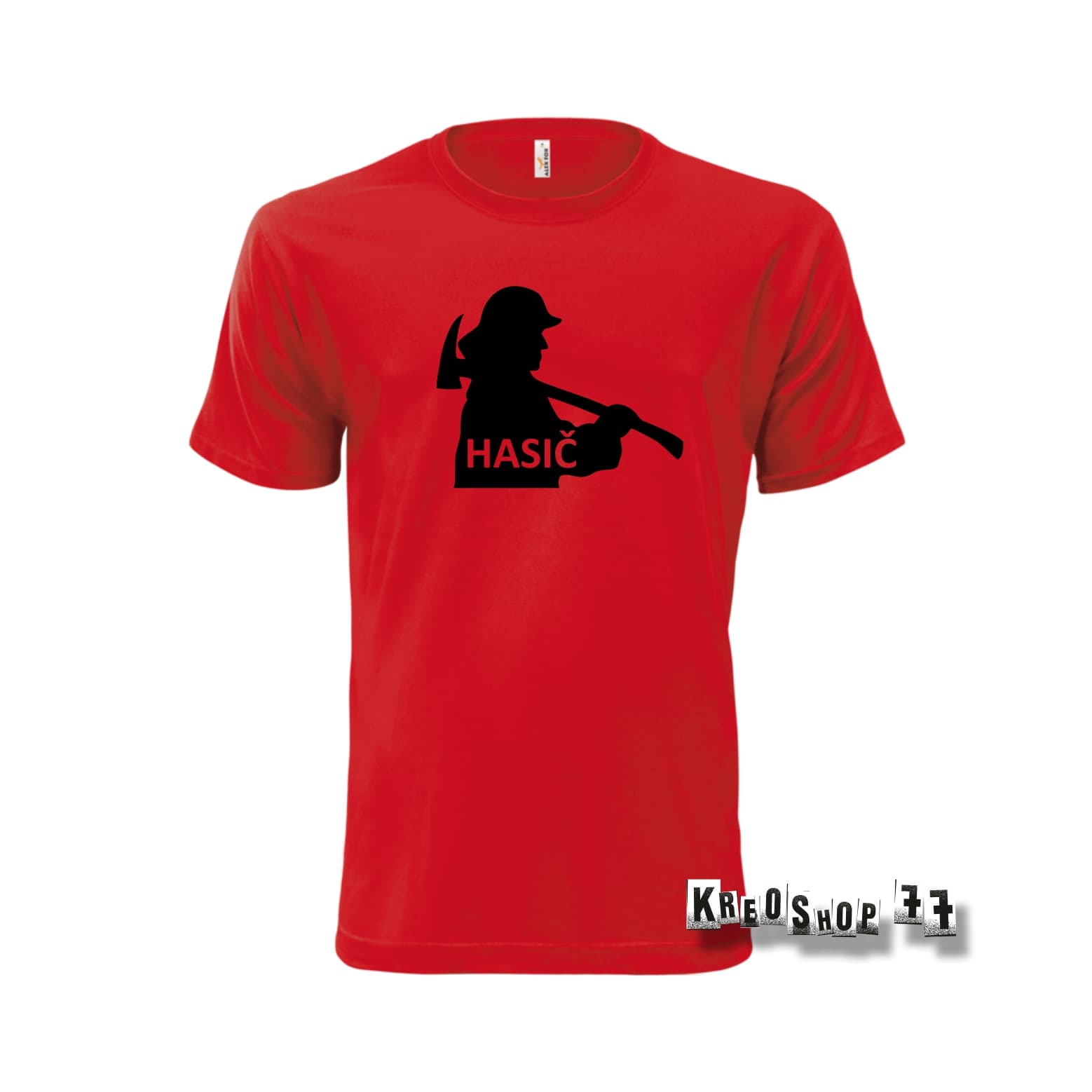Požiarnické tričko - Hasič B03 - Červené