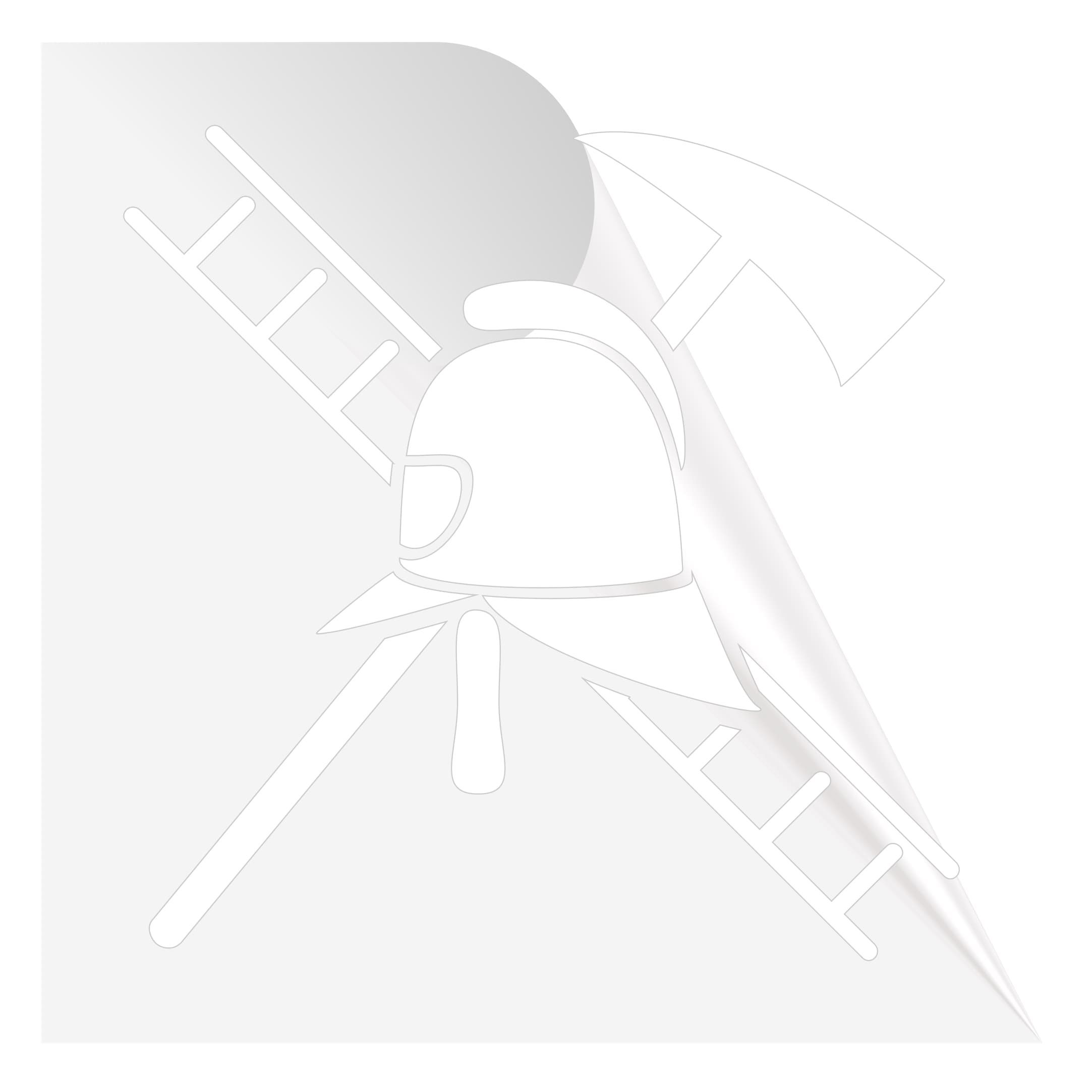 Samolepka Hasičský symbol - Biela 