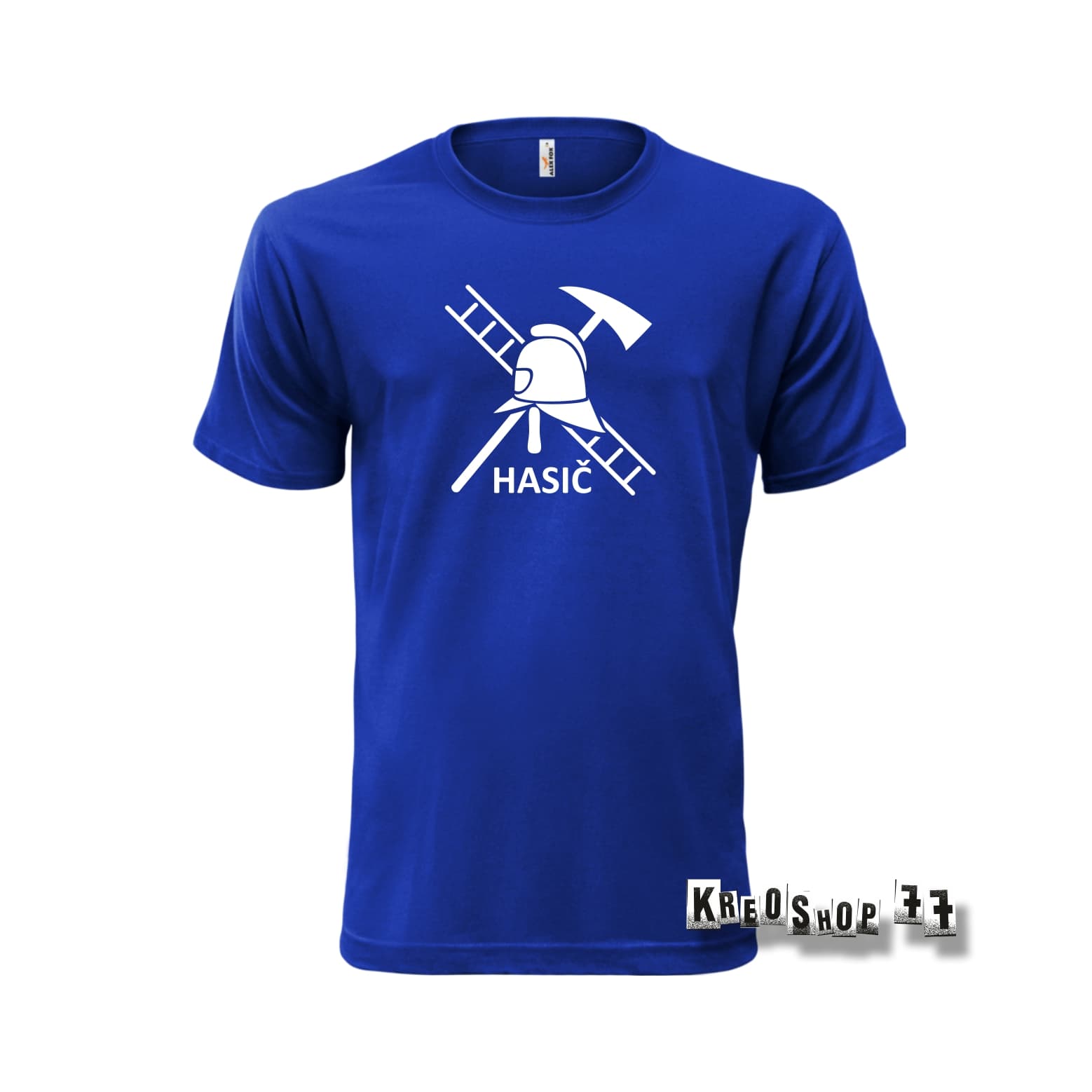 Požiarnické tričko - Hasič W01 - Modré