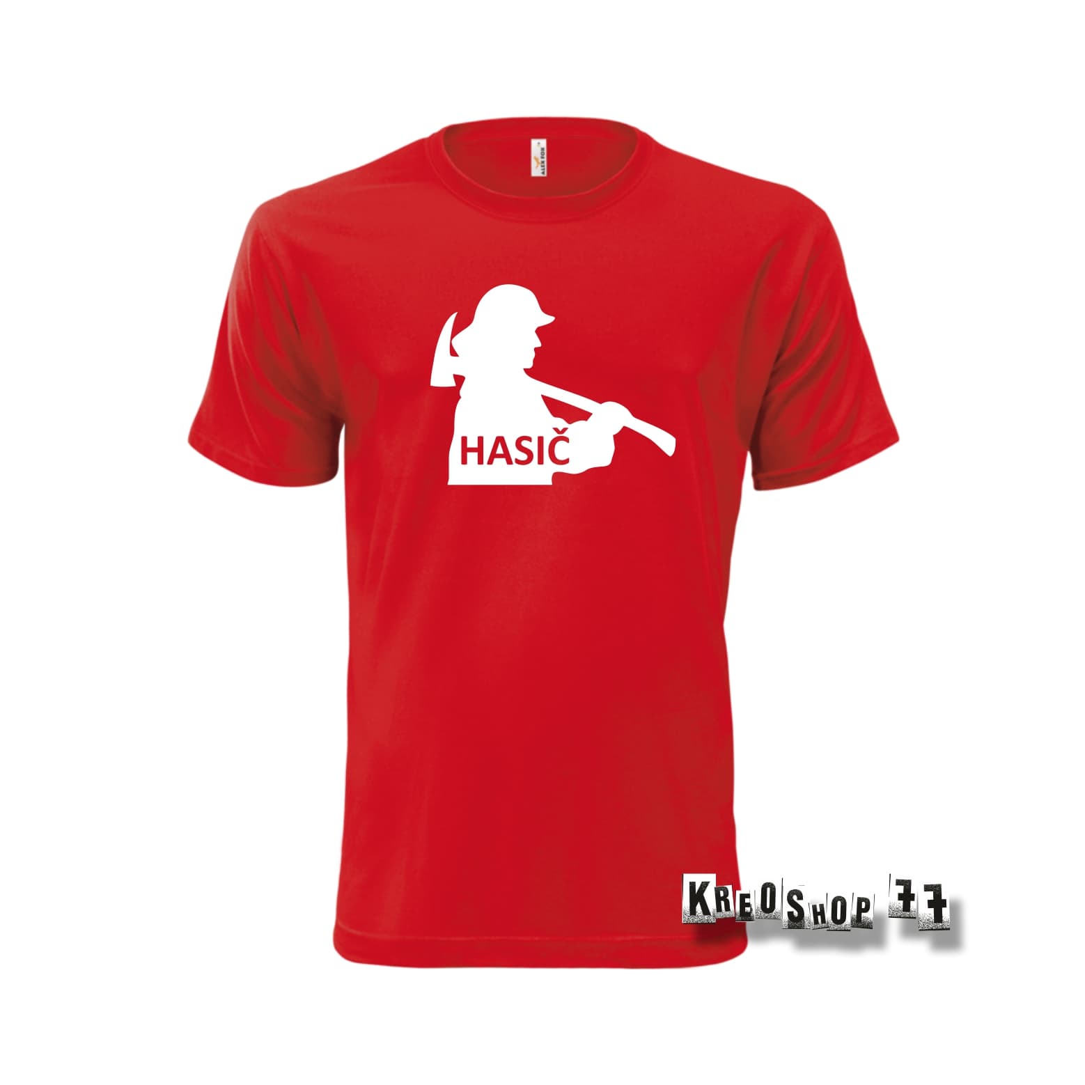 Požiarnické tričko - Hasič W03 - Červené