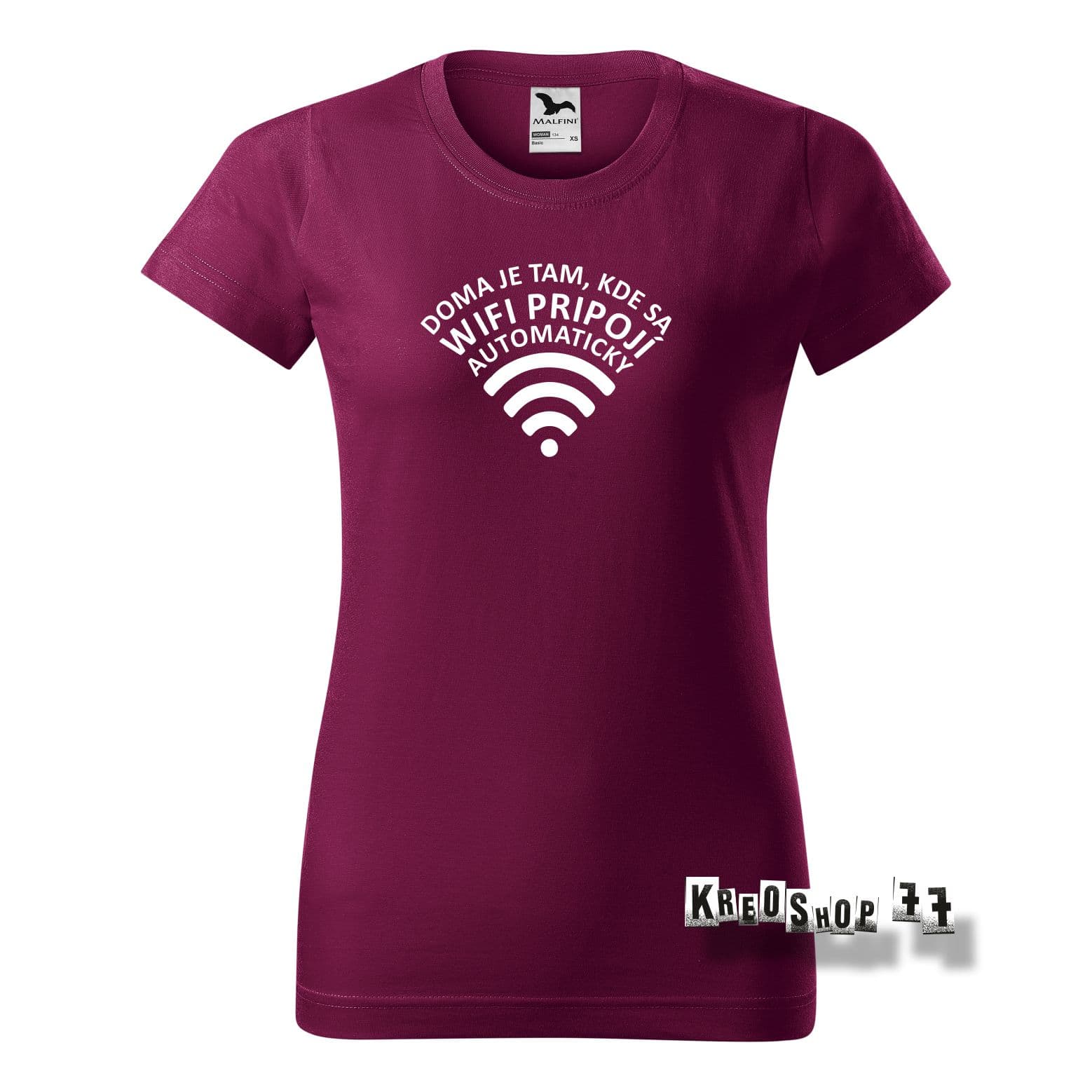 Dámske Tričko - Doma je tam, kde sa wifi pripojí automaticky - Fussia