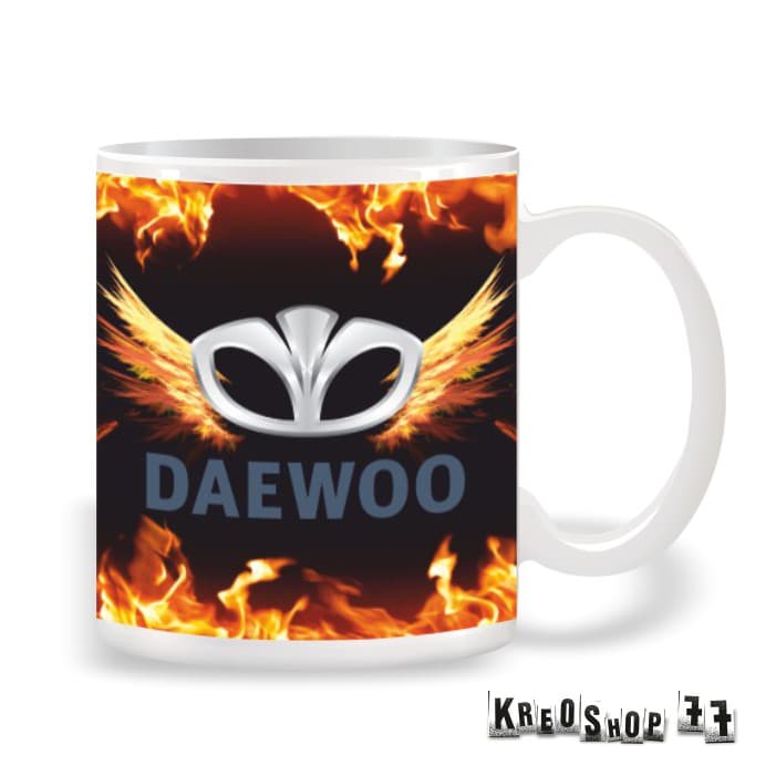 Motoristický hrnček s logom Daewoo