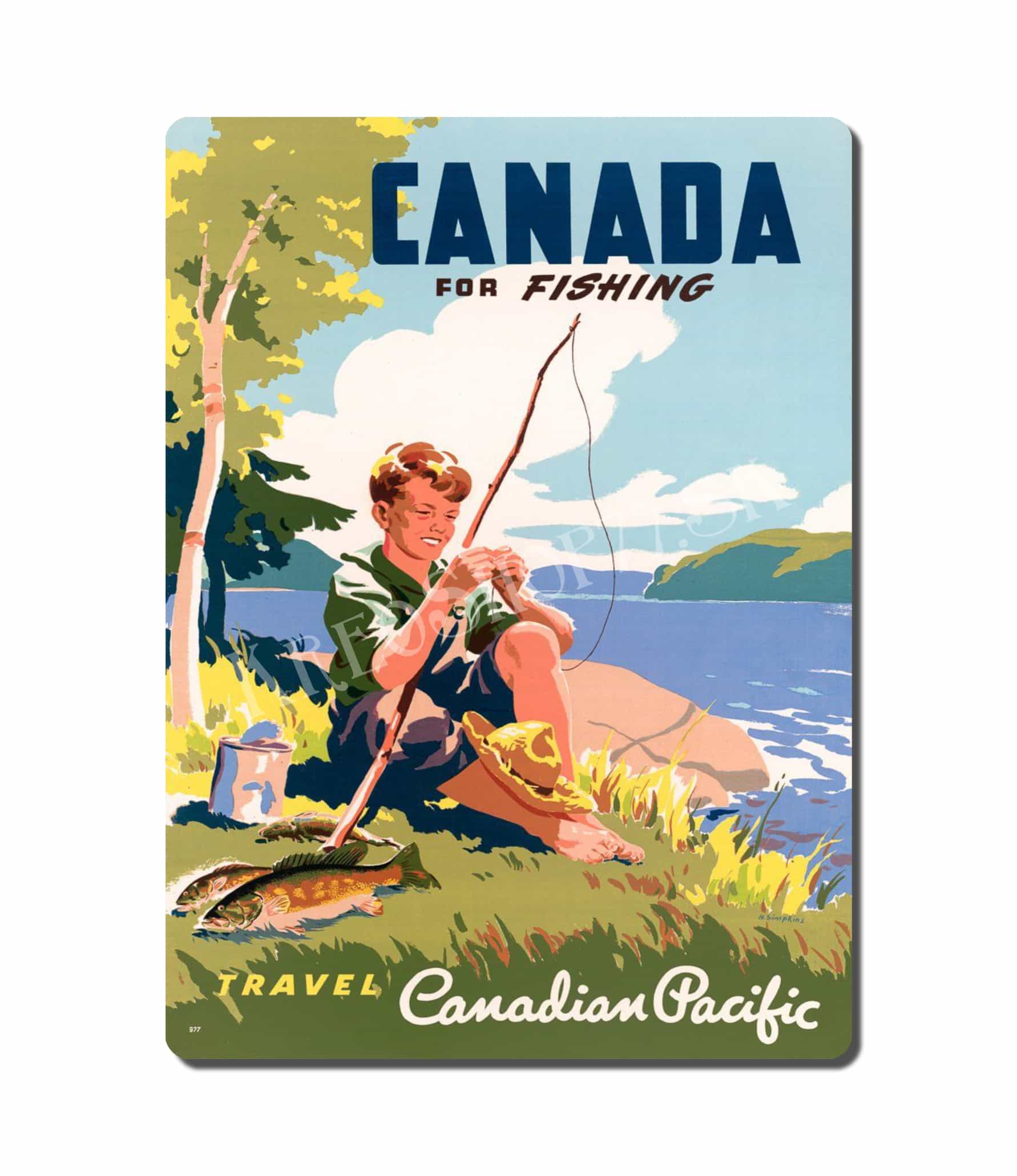 Retro Poster Fishing 005