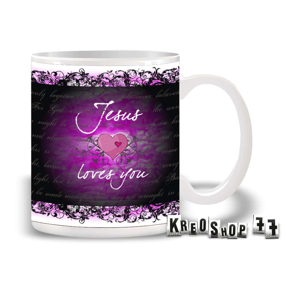 Kresťanský hrnček - Jesus loves you