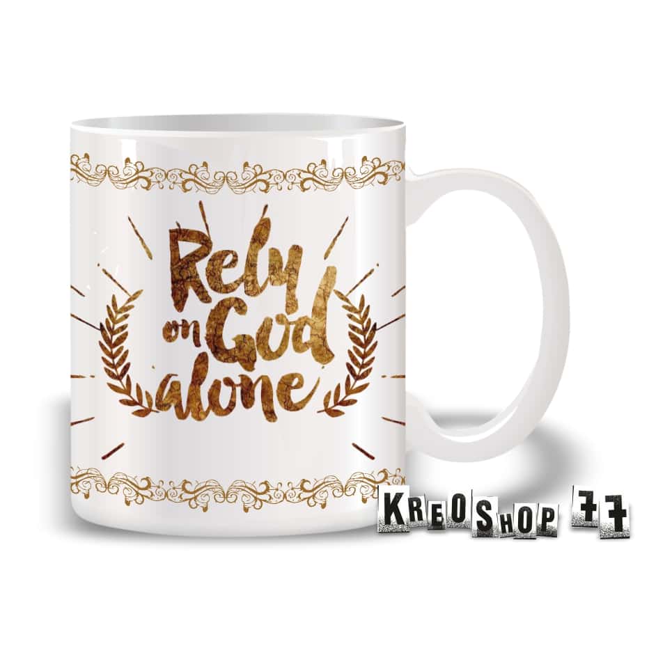 Kresťanský hrnček - Rely on God alone 01