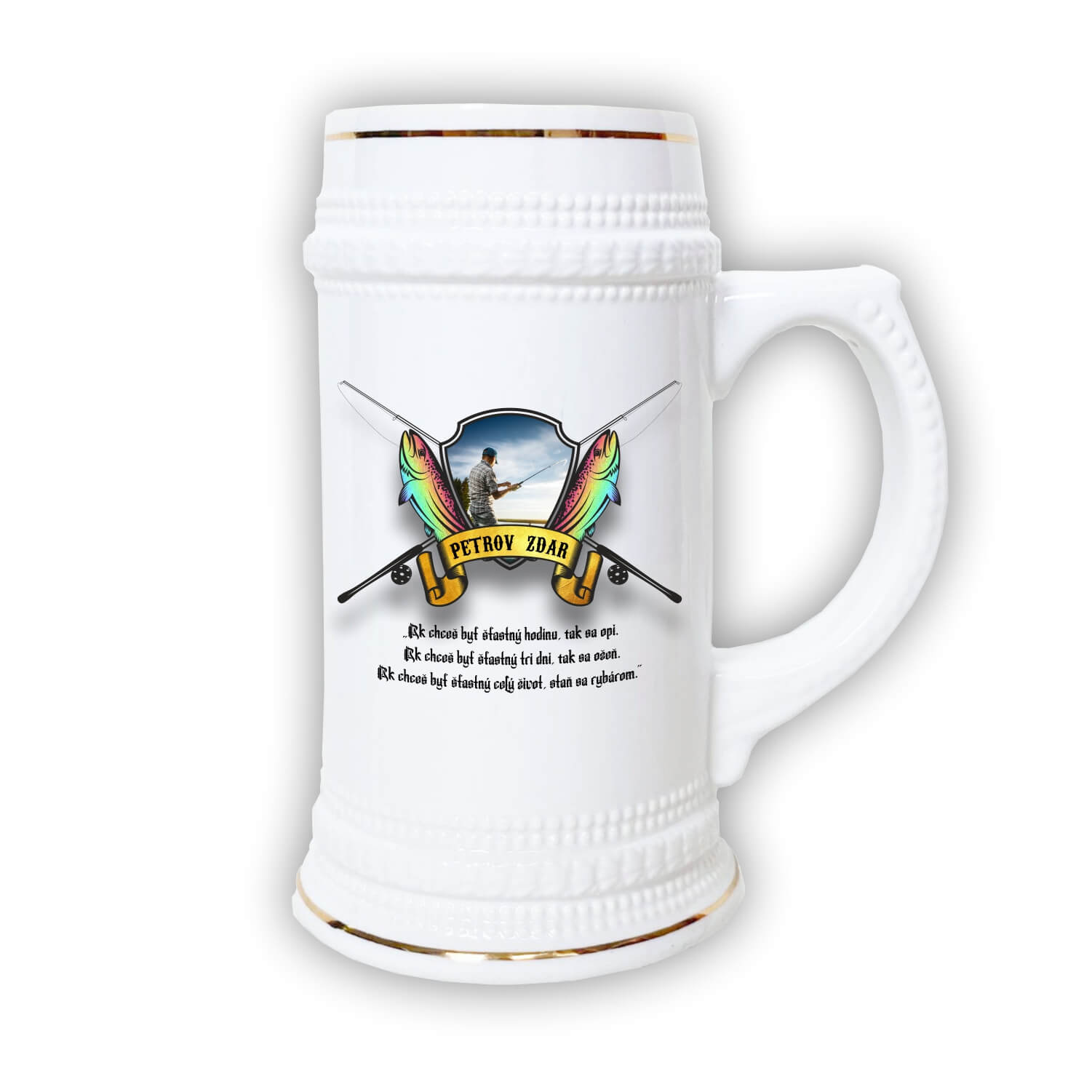 Rybársky krígeľ na pivo - Rybár 01
