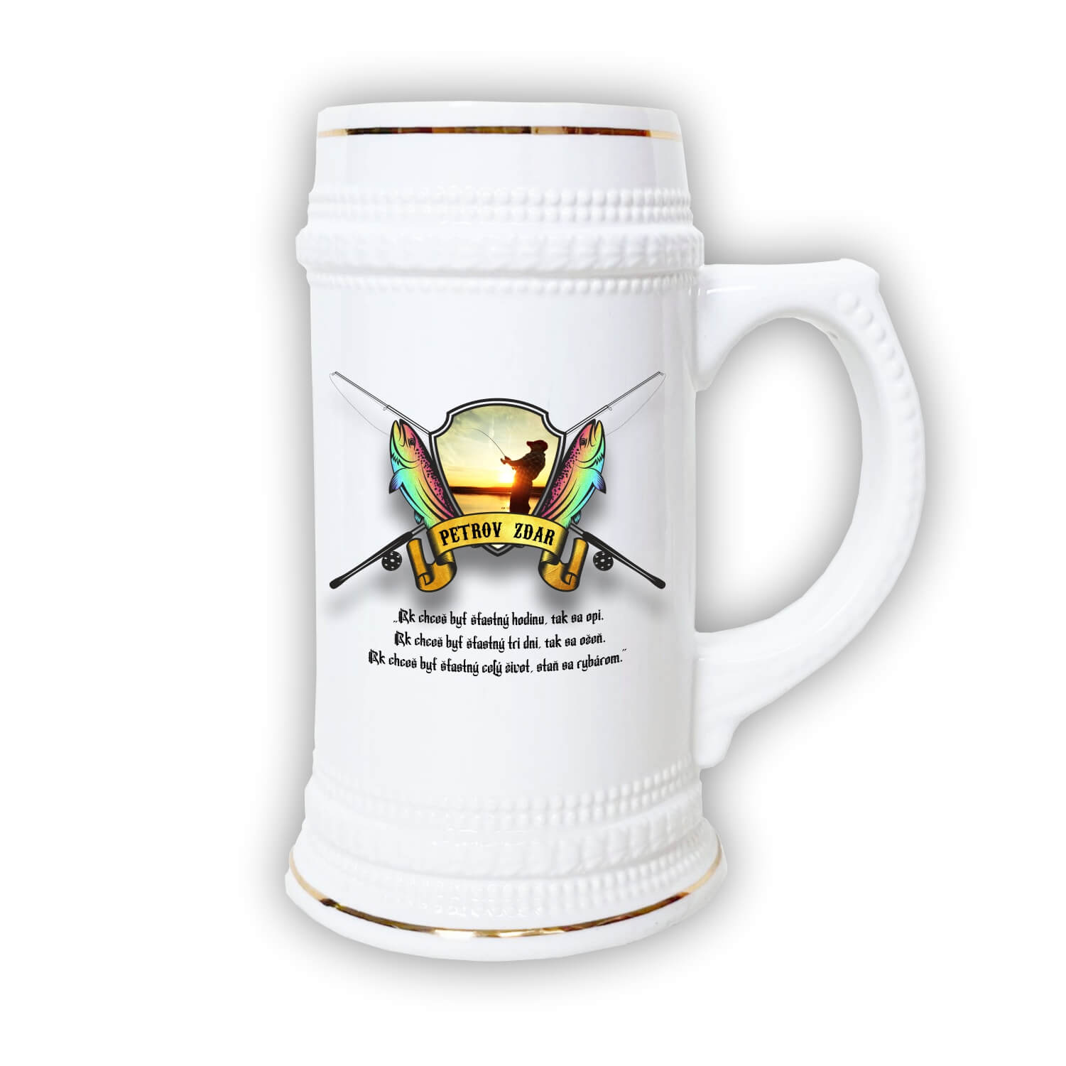 Rybársky krígeľ na pivo - Rybár 02