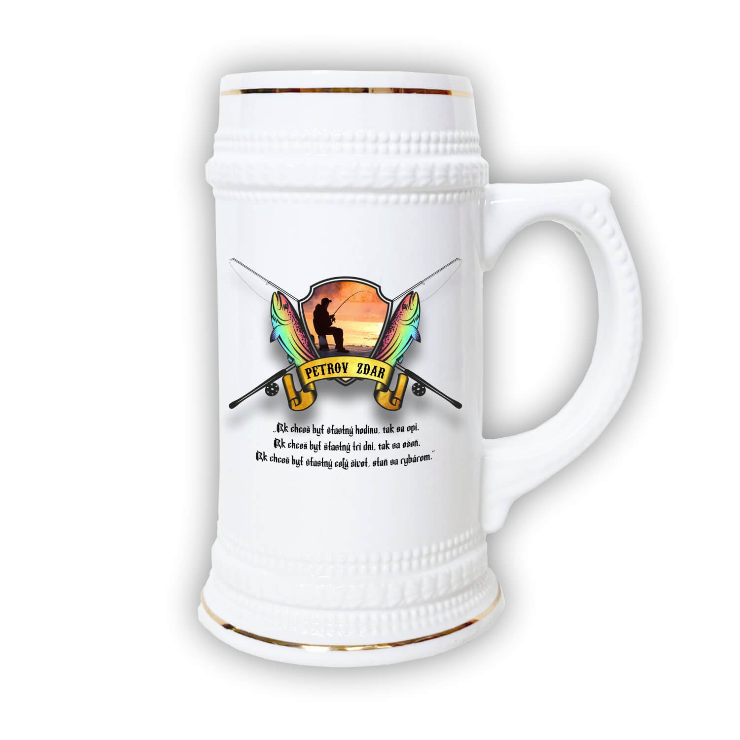 Rybársky krígeľ na pivo - Rybár 03