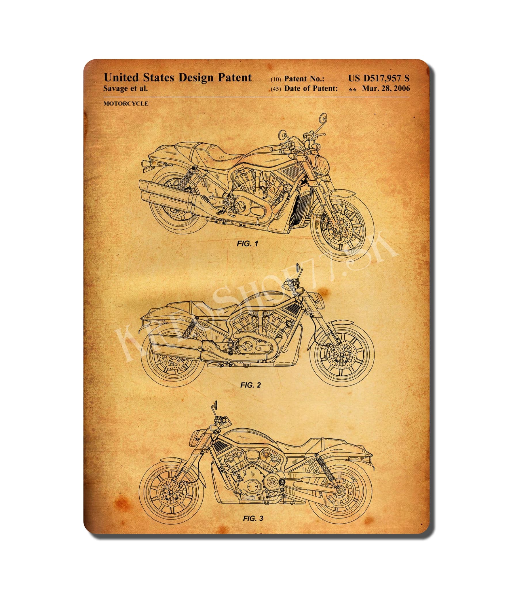 Retro Poster PAT Motorcycle 002