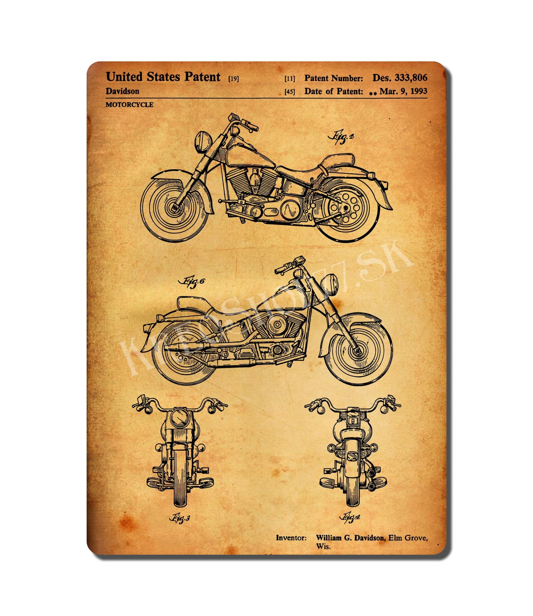 Retro Poster PAT Motorcycle 010