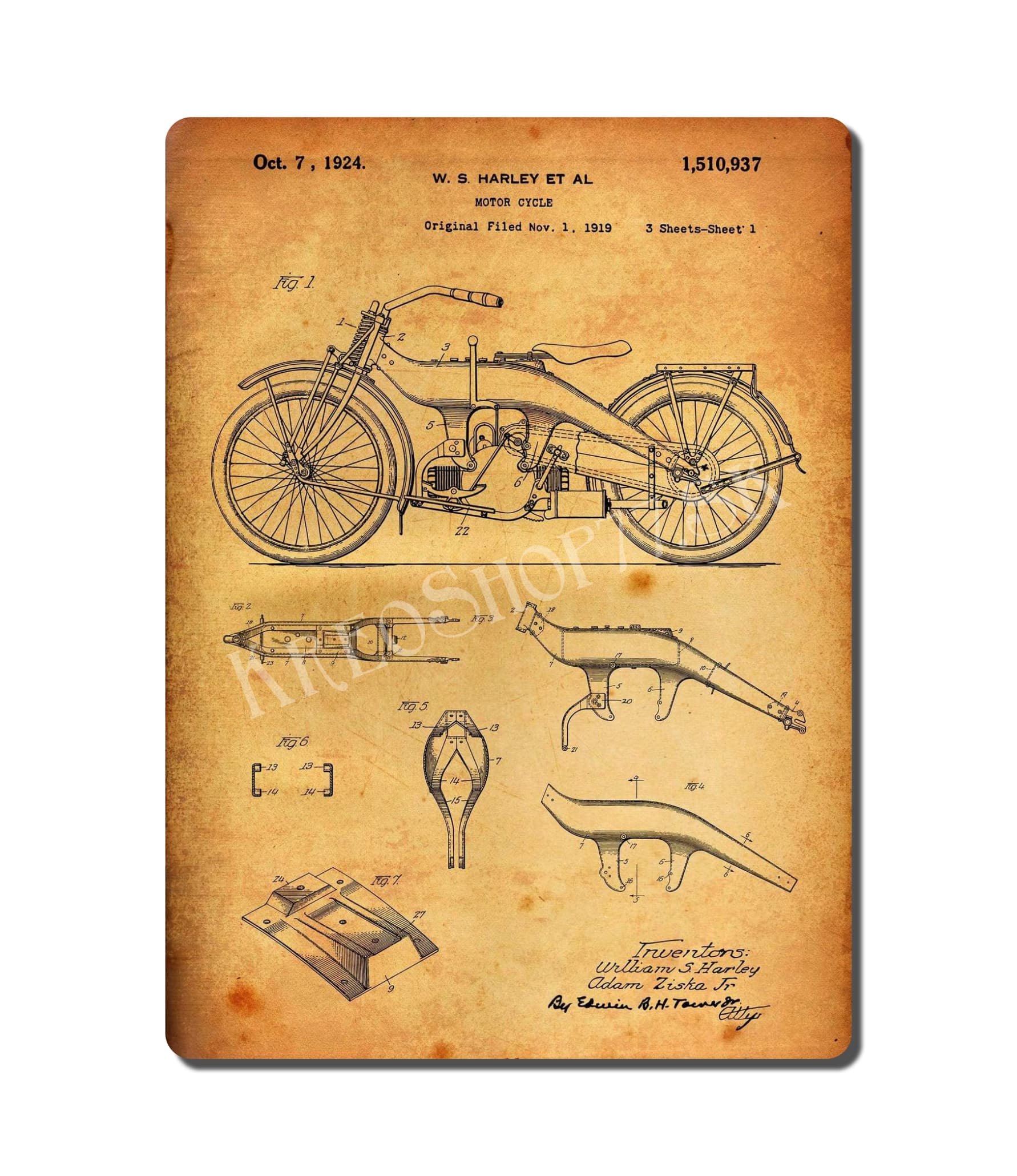 Retro Poster PAT Motorcycle 012