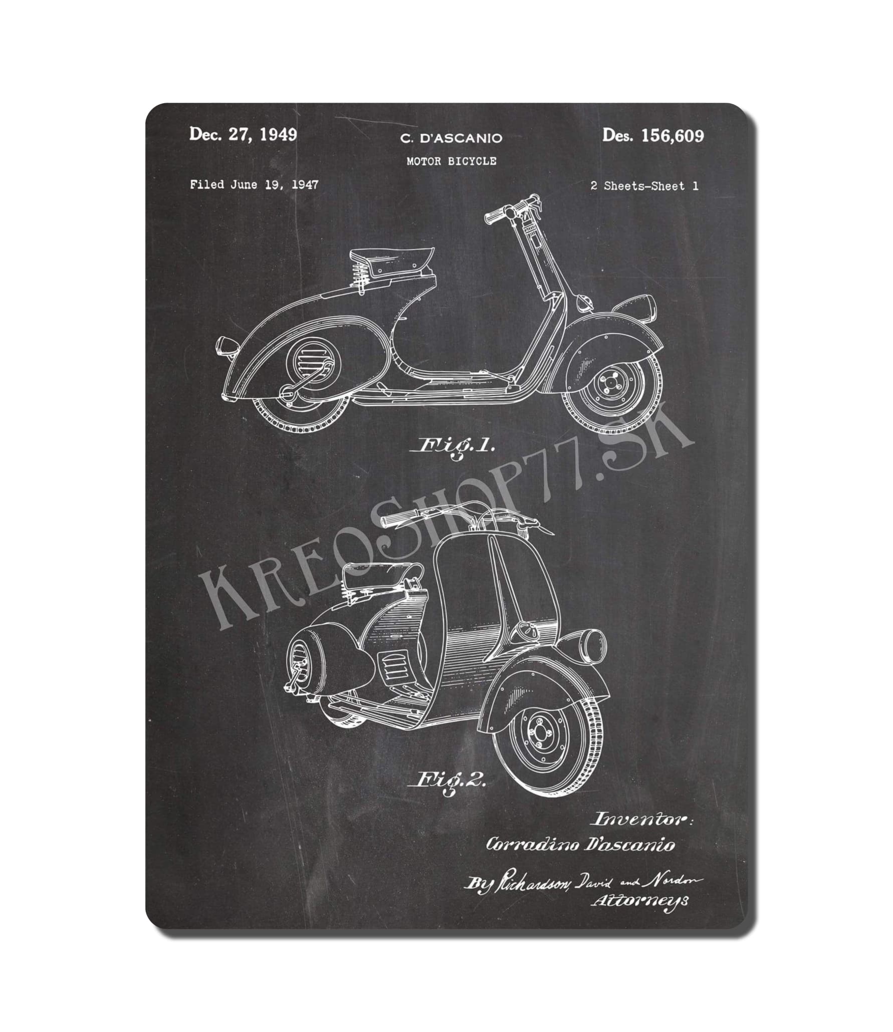 Retro Poster PAT Motorcycle 025