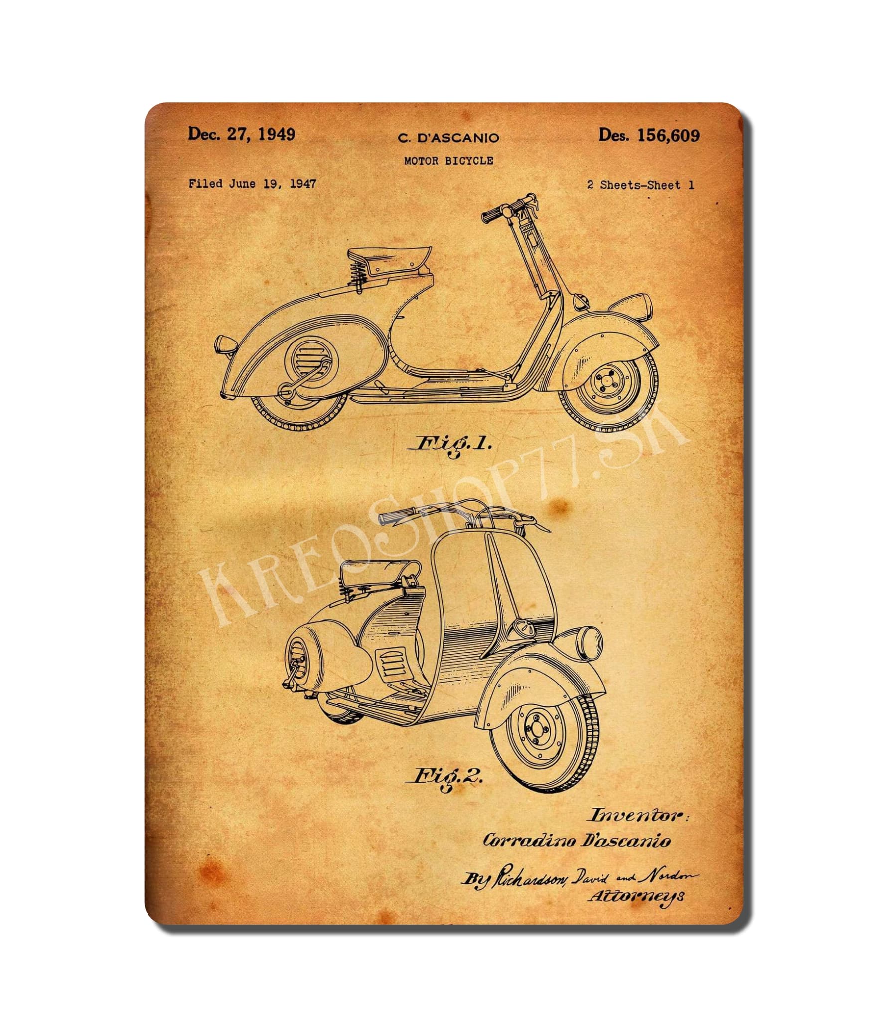 Retro Poster PAT Motorcycle 026