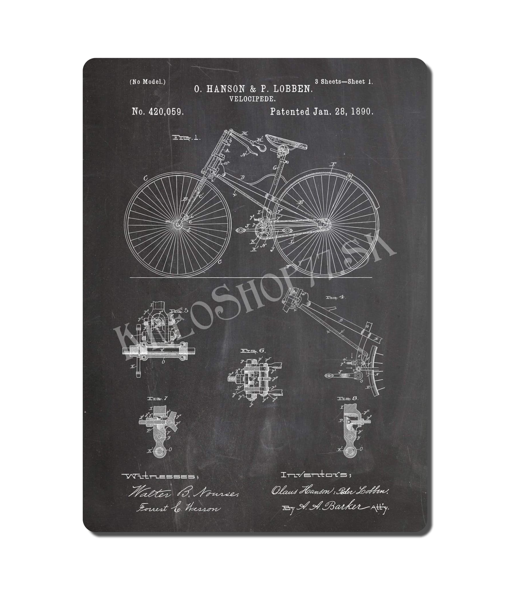 Retro Poster PAT Bicycle 015