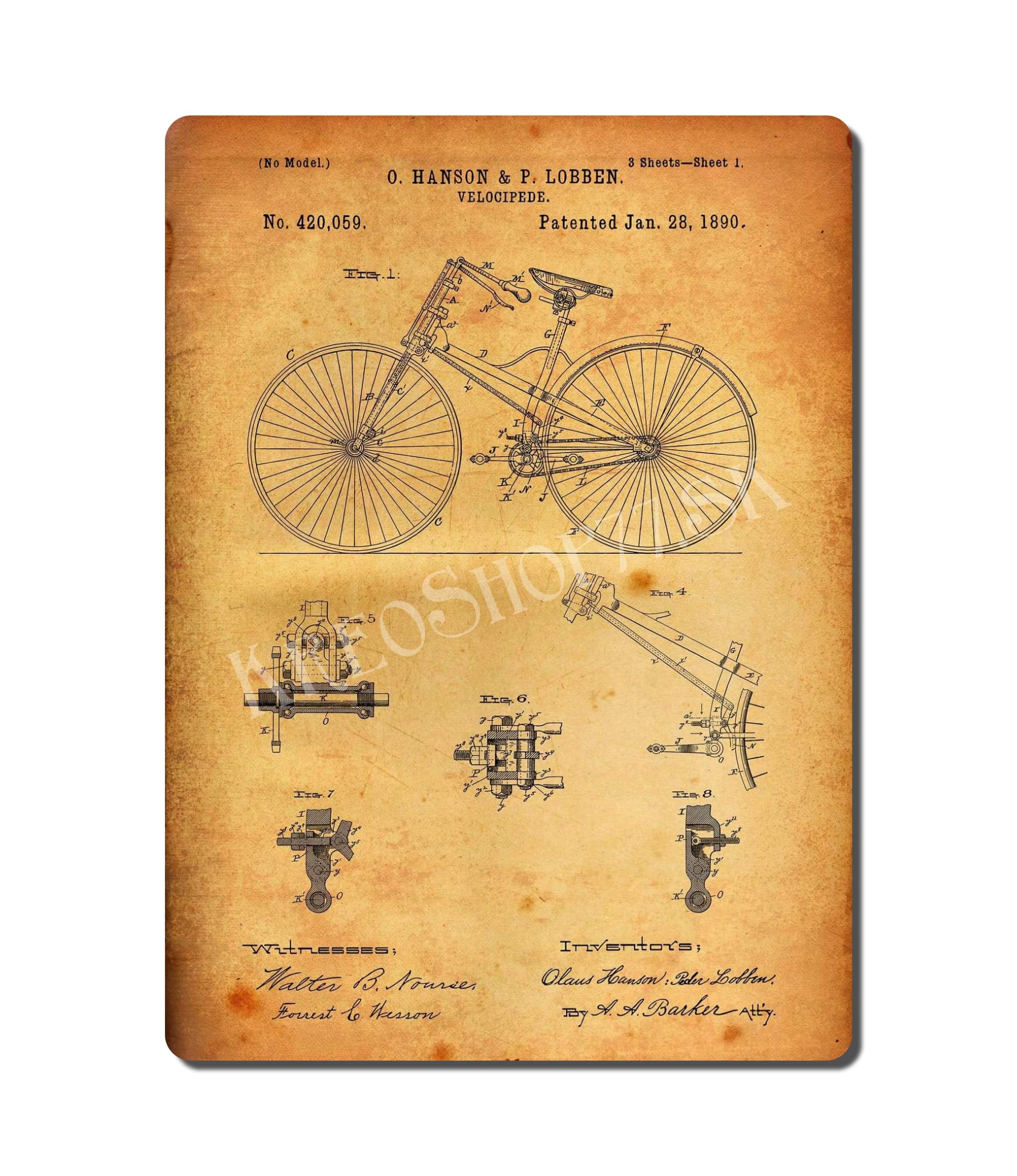 Retro Poster PAT Bicycle 016