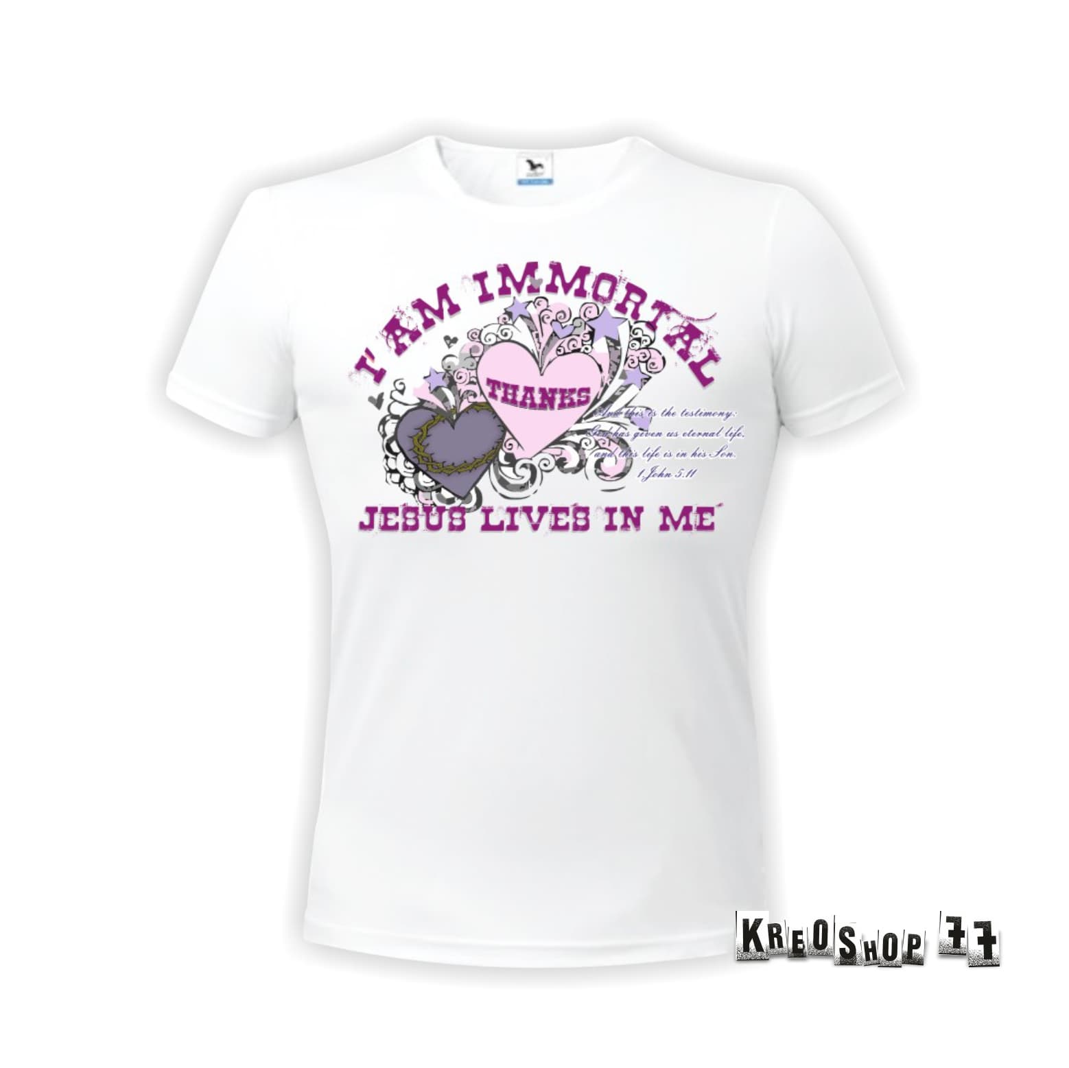 Kresťanské tričko - I am immortal