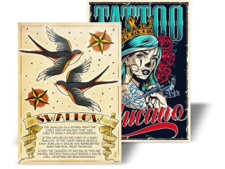 Tattoo retro poster