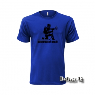 Požiarnické tričko - Dobrovoľný hasič B02 - Modré