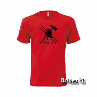Požiarnické tričko - Hasič B01 - Červené