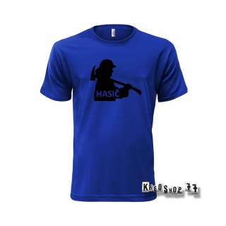 Požiarnické tričko - Hasič B03 - Modré