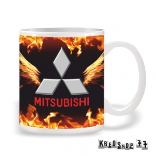 Motoristický hrnček s logom Mitsubishi