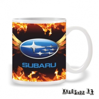 Motoristický hrnček s logom Subaru