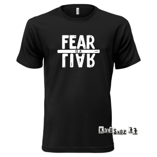 Kresťanské tričko - Fear is liar - Čierne