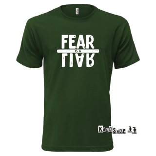 Kresťanské tričko - Fear is liar - Tmavo zelené 02