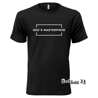 Kresťanské tričko - God is Masterpiece - Čierne