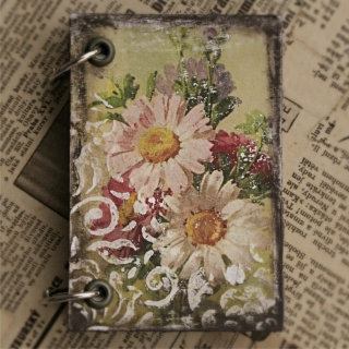 Malý zápisník - Vintage kvety 03