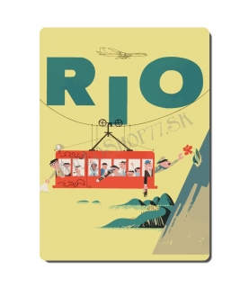 Retro poster City - Amerika - Brazília - Rio de Janero