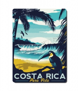 Retro poster City - Amerika - Costa rica