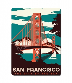 Retro poster City - Amerika - San Francisco 01