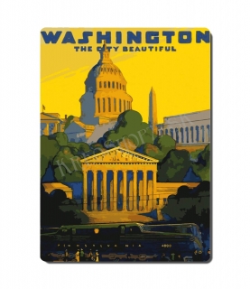 Retro poster City - Amerika - Washington 01