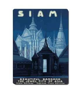Retro poster City - Bangkok - Siam
