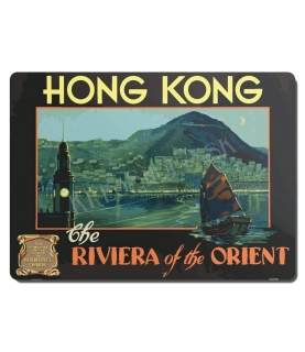 Retro poster City - Čína - Hong Kong
