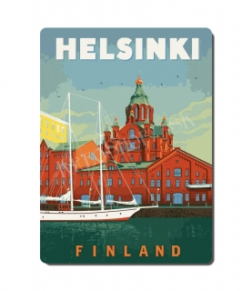 Retro poster City - Fínsko - Helsinki
