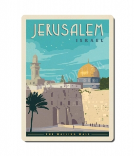 Retro poster City - Izrael - Jerusalem