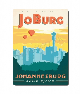 Retro poster City - Južná Afrika - Johanesburg