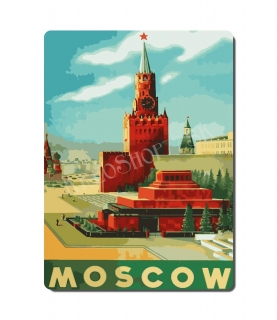Retro poster City - Rusko - Moskva 01