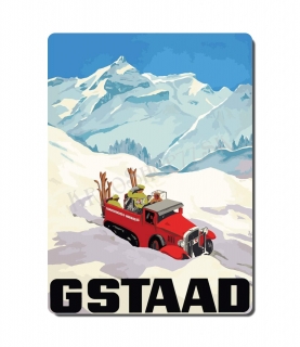 Retro poster City - Švajčiarsko - Gstaad