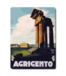 Retro poster City - Taliansko - Agrigento
