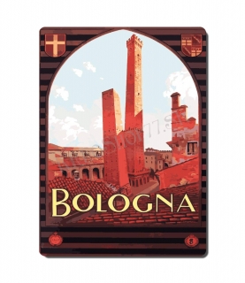 Retro poster City - Taliansko - Boloňa