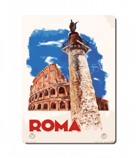 Retro poster City - Taliansko - Rím 01