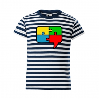 Pásikavé tričko - farebné puzzle