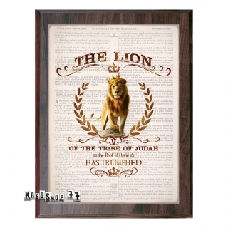 Kresťanská plaketa - The Lion of Judah 02